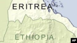 Map of Eritrea and Ethiopia