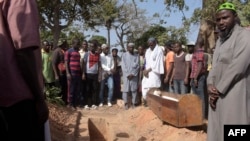 Photo prise lors des funérailles de l'une des victimes de l'attaque de la forêt de Bayotte, Casamance, Sénégal, le 7 janvier 2018