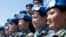 FILE - Chinese U.N. peacekeepers take part in a training camp in Beijing. 