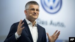 Michael Horn, président de Volkswagen en Amérique du Nord à New York le 21 septembre 2015