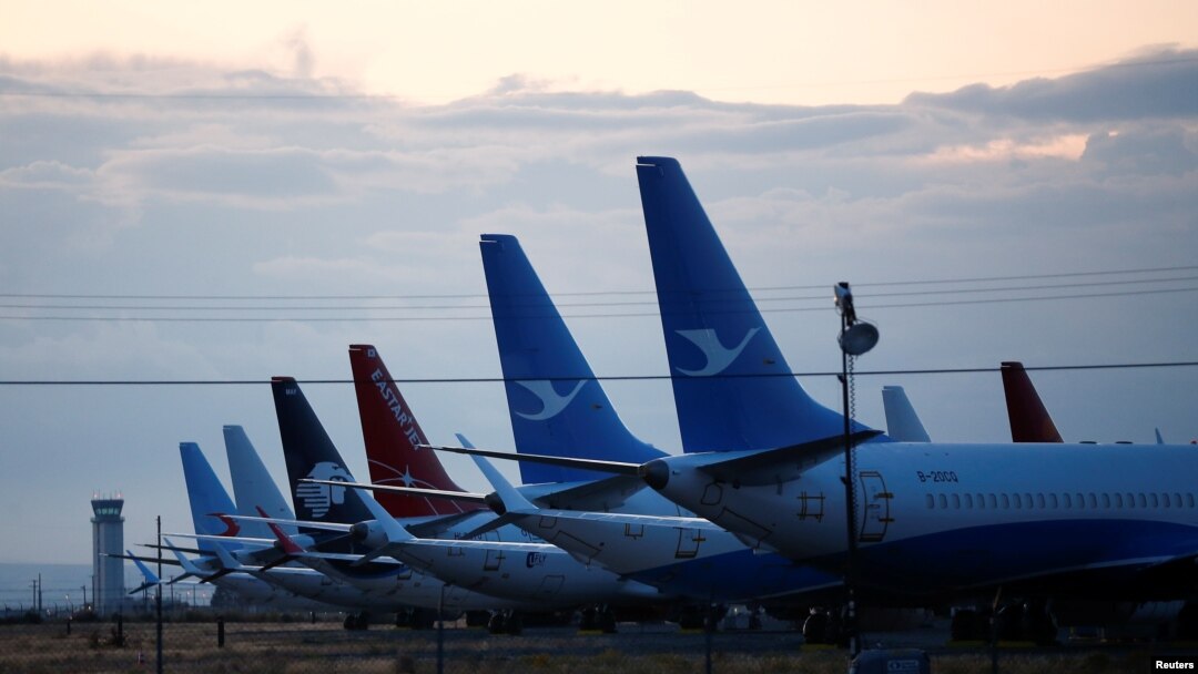Archivo - Boeing 737 MAX . Aeropuerto Internacional Grant County, en Moses Lake, estado de Washington. 16 Sept. 2019.