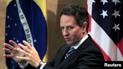 U.S. Secretary of the Treasury Timothy Geithner in Brazil, February 7th, 2011.