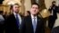 House Speaker Paul Ryan of Wis., center, leaves the House Chamber after voting on the Republican tax bill, Dec. 19, 2017, on Capitol Hill in Washington.