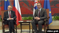 Predsednik Češke Reupublike Vladimir Zeman na sastanku sa predsednikom Srbije Aleksandrom Vučićem, u Beogradu, 11. septembra 2019.