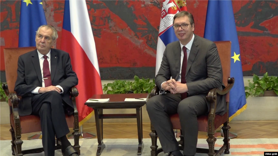 Predsednik Češke Reupublike Vladimir Zeman na sastanku sa predsednikom Srbije Aleksandrom Vučićem, u Beogradu, 11. septembra 2019.