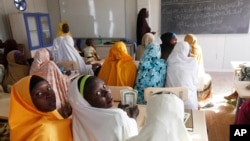 FILE - Children displaced by Boko Haram at a camp in Maiduguri, Nigeria, Dec. 7, 2015. The militant group is increasingly using child suicide bombers in attacks, UNICEF reported Tuesday.