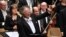 FILE - Music Director James Levine acknowledges the Symphony Hall audience in Boston, Mass., Oct. 2, 2010.