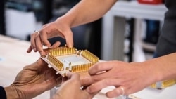 This handout photo from October 2019 shows a component of Google's quantum computer in a Santa Barbara lab, California, U.S. (Google/Handout via REUTERS)