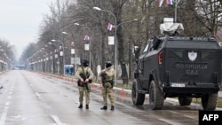 Policija RS na ulicama Banjaluke 26. februara 2025. (Foto: AFP/Elvis Barukcic)