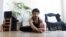 Dancer and choreographer Nicolas Maloufi practices yoga during the outbreak of the coronavirus disease (COVID-19) in Paris, May 6, 2020. 