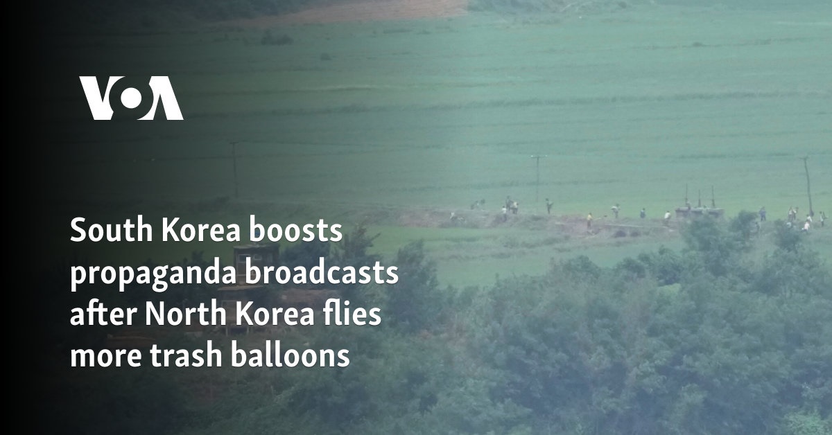 South Korea boosts propaganda broadcasts after North Korea flies more trash balloons  