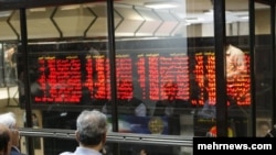 تابلوی شاخص سهام در بازار بورس تهران