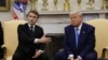 Shugaban Faransa Emmanuel Macron tare da shugaban Amurka Donald Trump