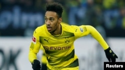 Pierre-Emerick Aubameyang alors au Borussia Dortmund, 27 janvier 2018.