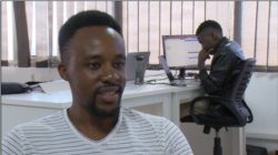 Dennis Kadengu buys cryptocurrency when he can, fearing Zimbabwe’s currency will continue losing value against major currency, in Harare, July 16, 2019. (Columbus Mavhunga/VOA)