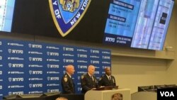 El Departamento de Policía de Nueva York (NYPD) ofreció detalles sobre la seguridad que ha montado para el desfile por el Día de Acción de Gracias de 2019. Foto: [Ronen Suarc/VOA.]