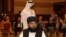 FILE - Taliban spokesman Suhail Shaheen is seen during talks in the Qatari capital Doha, July 7, 2019.