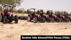 Kayayyakin noma zuben a hedkwatan ma’aikatan aikin gonar jihar, Borno a Maiduguri, 26, ga Mayu 2014.