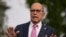 White House chief economic adviser Larry Kudlow talks to reporters at the White House, Tuesday, April 7, 2020, in Washington. (AP Photo/Evan Vucci)