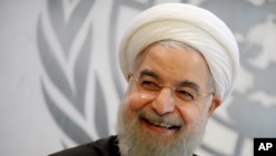 Iranian President Hassan Rouhani at the United Nations General Assembly in New York City, September 26, 2015.