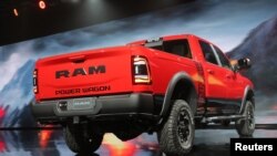 Fiat Chrysler Automobiles (FCA), presenta su nueva camioneta RAM Power Wagon 2019, en la Feria Internacional de Autos Americanos en Detroit, Michigan, el 14 de enero de 2019.