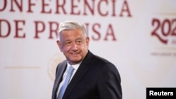 El presidente mexicano, Andrés Manuel López Obrador, en una conferencia de prensa, en el Palacio Nacional en Ciudad de México, México 24 de agosto de 2022.