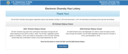 Сторінка сайту Диверсифікаційної лотереї США