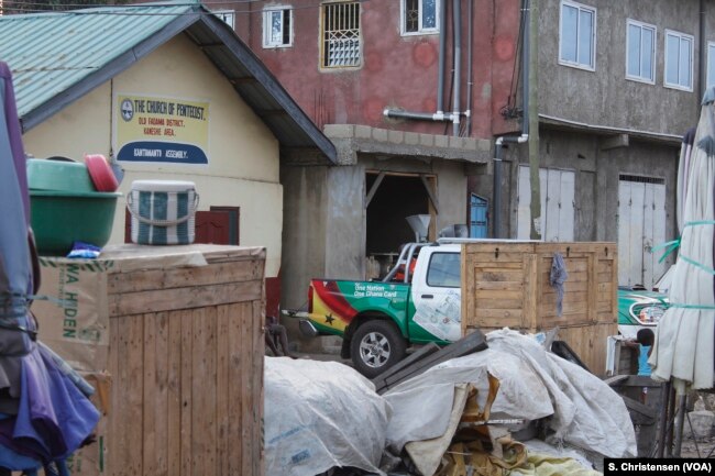 A church in Agbogbloshie slum hosts a registration center for a biometric ID card launched by Ghana’s president in 2017.
