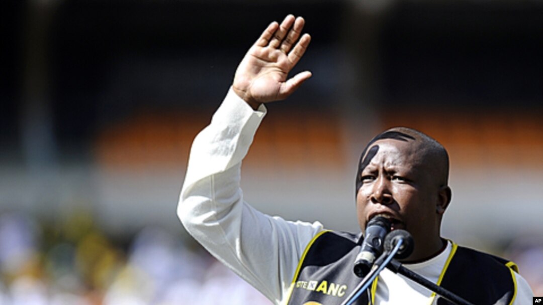 Julius Malema, tokoh pemuda Afrika Selatan, yang dipecat dari partai Kongres Nasional Afrika (ANC) yang berkuasa.