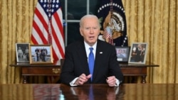 Presiden AS Joe Biden menyampaikan pidato perpisahan dari Ruang Oval di Gedung Putih, Washington, DC, pada 15 Januari 2025. (Foto: Roberto Schmidt/Pool/AFP)