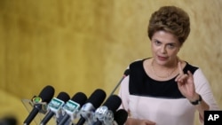 دلیما روسف در واکنش به تصویب طرح استیضاح او در مجلس برزیل گفته: من به مبارزه ادامه خواهم داد.