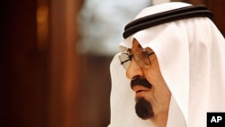 FILE - Saudi King Abdullah 