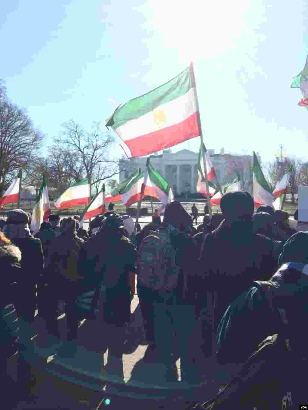 تجمع سازمان جوامع ایرانیان آمریکایی مقابل کاخ سفید، واشنگتن