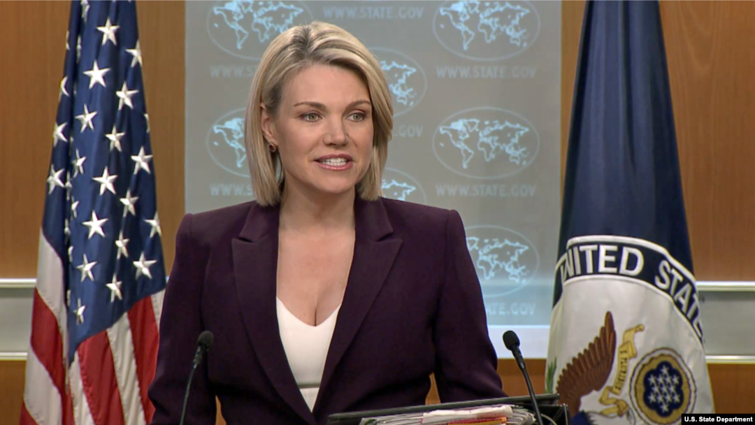 Juru bicara Departemen Luar Negeri AS, Heather Nauert 