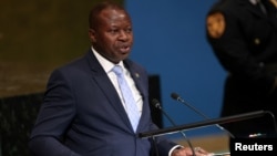 Burkina Faso's President Paul Henri Sandaogo Damiba attends the 77th United Nations General Assembly at U.N. headquarters in New York City, New York, U.S., September 23, 2022. 