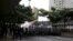 Riot police fire tear gas at demonstrators during a protest against fare hikes for city buses in Sao Paulo, Brazil, Jan. 8, 2016.