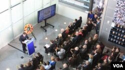 NBC News Chief Foreign Correspondent Richard Engel speaks at rededication of Journalists' Memorial at the Newseum on May 13.