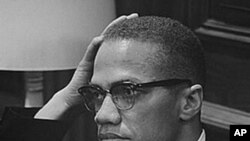 Black Muslim leader Malcolm X (El-Hajj Malik El-Shabazz), 26 March 1964, waiting for a press conference at an unknown location