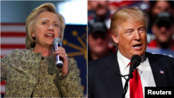 FILE - U.S. presidential candidates Democrat Hillary Clinton, left, and Republican Donald Trump