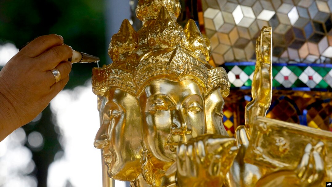 Sebuah upacara Hindu di Bangkok, Thailand, Jumat (4/9).