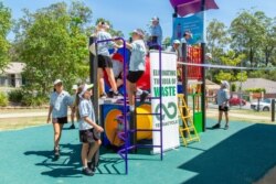 Tempat bermain dri bahan daur ulang di sebuah sekolah di Australia. (Foto: terracycle.com)