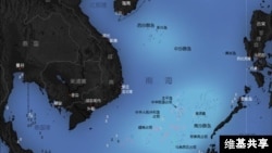 南海诸岛分布图（维基共享）。