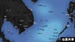 南海诸岛分布图（维基共享）