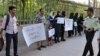 تجمع مخالفان ساخت و ساز در باغ فرزانه شیراز