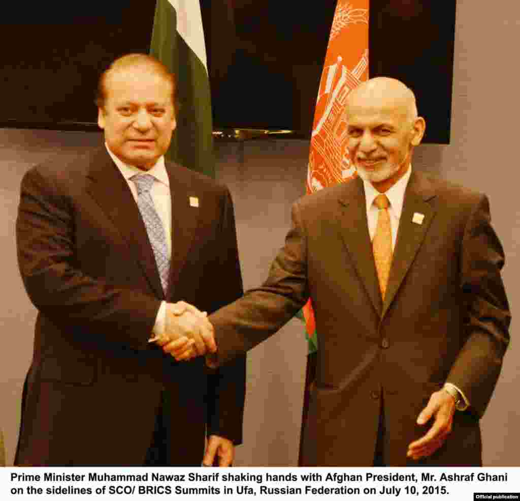 Prime Minister of Pakistan Nawaz Sharif and Afghan President Ashraf Ghani