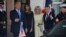 Президент США Дональд Трамп с супругой Меланией и президент Франции Эммануэль Макрон с супругой Бриджит в Белом доме. Вашингтон, США. 23 апреля 2018 г
