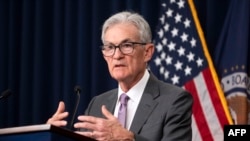 Imagen de archivo del presidente de la Reserva Federal de EE. UU., Jerome Powell, habla durante una conferencia de prensa después de una reunión del Comité Federal de Mercado Abierto en la Reserva Federal en Washington, DC, el 31 de julio de 2024.