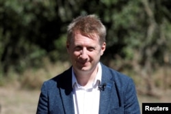 Ben Roberts, chief technical officer for Liquid Telecom, helps track and protect critically endangered animals at the Ol Pejeta Conservancy in Laikipia National Park near Nanyuki, Kenya, May 22, 2019.