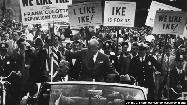 Dwight D. Eisenhower campaigning