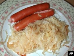 Hot dogs with sauerkraut.  (AP Photo)